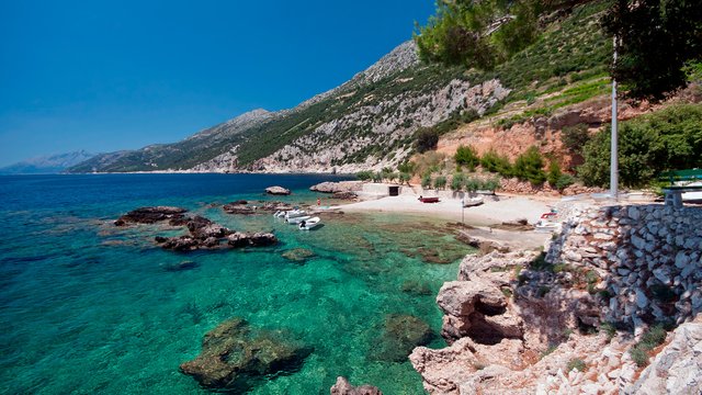 Mountainous coast, the peninsula Pelješac, Croatia